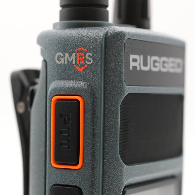 Rugged Radios GMRS Handheld Radio with NOAA Alerts - FM Radio