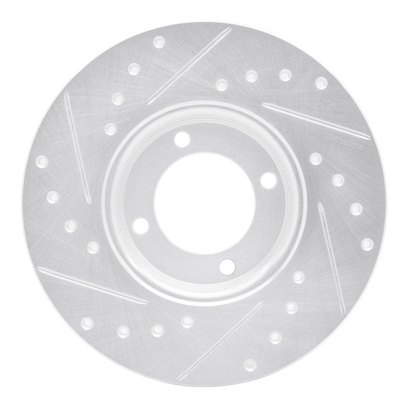 R1 63-86 Ford Cortina Front Right Drilled & Slotted Silver Brake Rotor