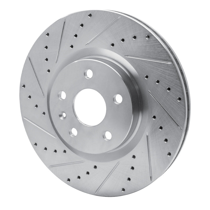 DFC 13-19 Buick Regal Front Left Drilled & Slotted Silver Brake Rotor