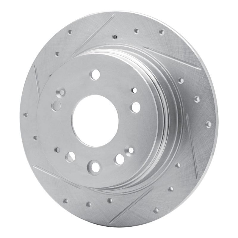 DFC 01-03 Acura CL Rear Left Drilled & Slotted Silver Brake Rotor