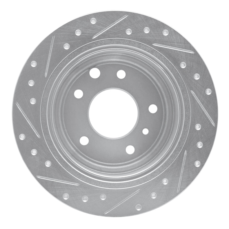 DFC 90-95 Jaguar XJS Rear Right Drilled & Slotted Silver Brake Rotor