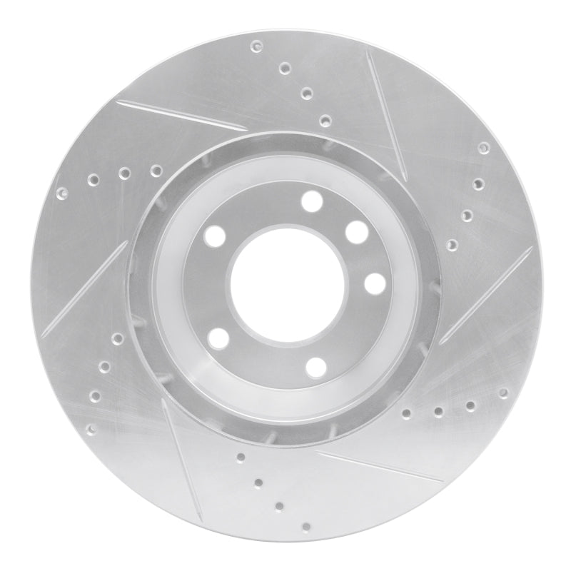 DFC 03-15 Audi Q7 Right Front Drilled & Slotted Silver Brake Rotor