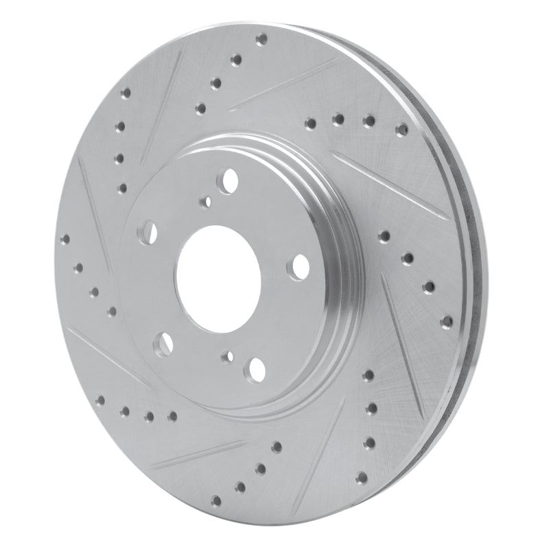 R1 99-07 Lexus ES300 Front Left Drilled & Slotted Silver Brake Rotor