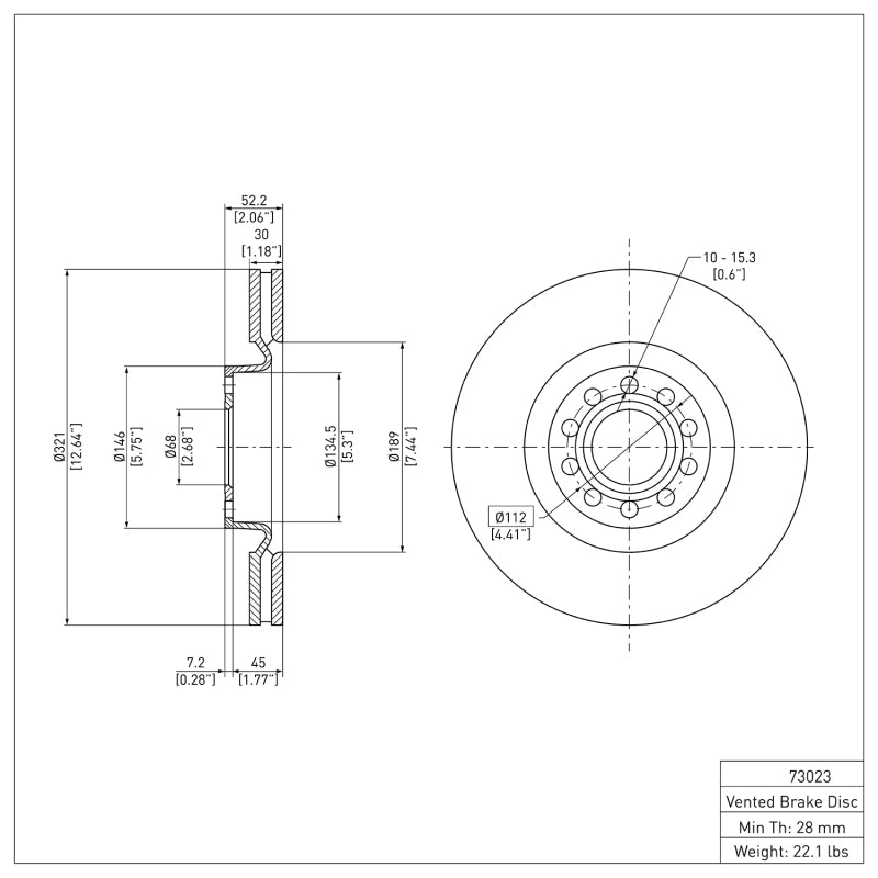 R1 99-04 Audi A6 Quattro Front Brake Rotor