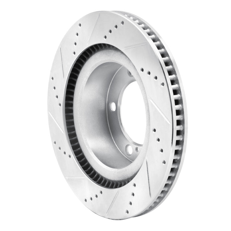 DFC 07-22 Lexus LX570 Front Right Drilled & Slotted Silver Brake Rotor
