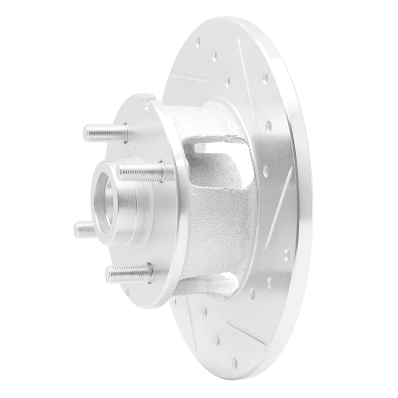 DFC 78-87 Chevrolet Chevette Front Right Drilled & Slotted Silver Brake Rotor