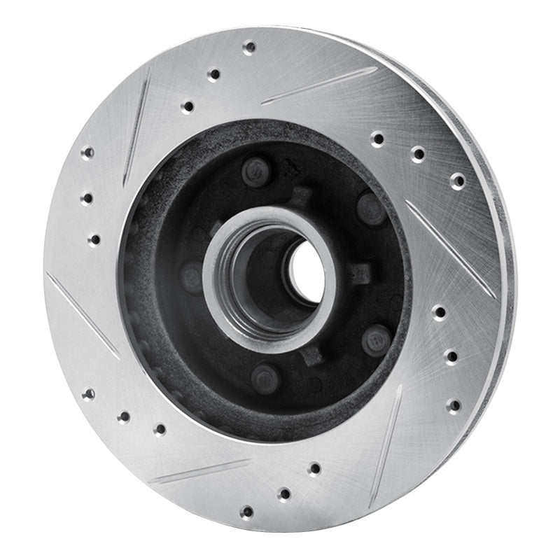 R1 78-78 Buick CENTURY Front Left Drilled & Slotted Silver Brake Rotor