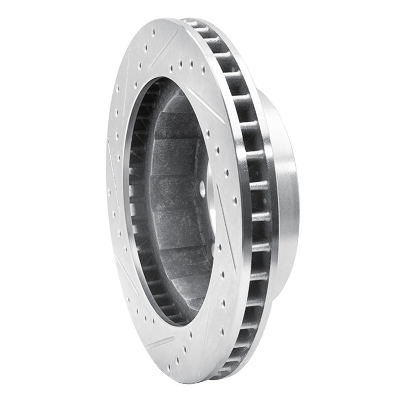 R1 80-94 Ford F-250 4WD (Excl Super Duty) Front Right Drilled & Slotted Silver Brake Rotor
