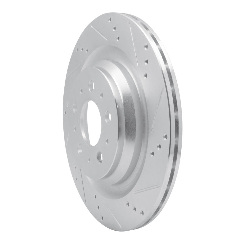 DFC 17-25 Tesla Model Y Rear Right Drilled & Slotted Silver Brake Rotor