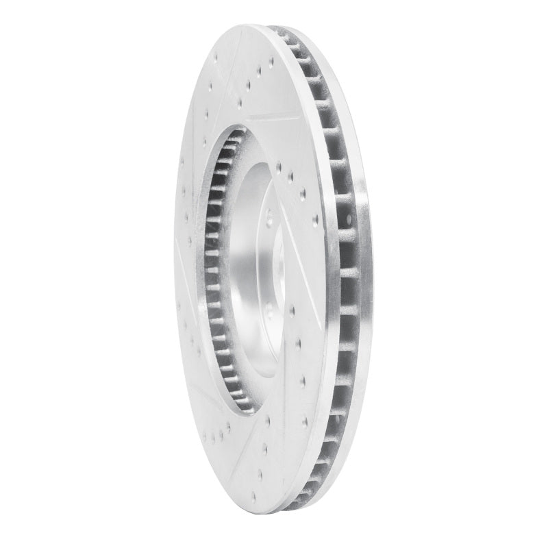 R1 03-05 Nissan Maxima Front Right Drilled & Slotted Silver Brake Rotor