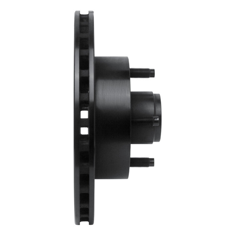 R1 78-93 Ford Mustang Front Right Drilled & Slotted Black Brake Rotor