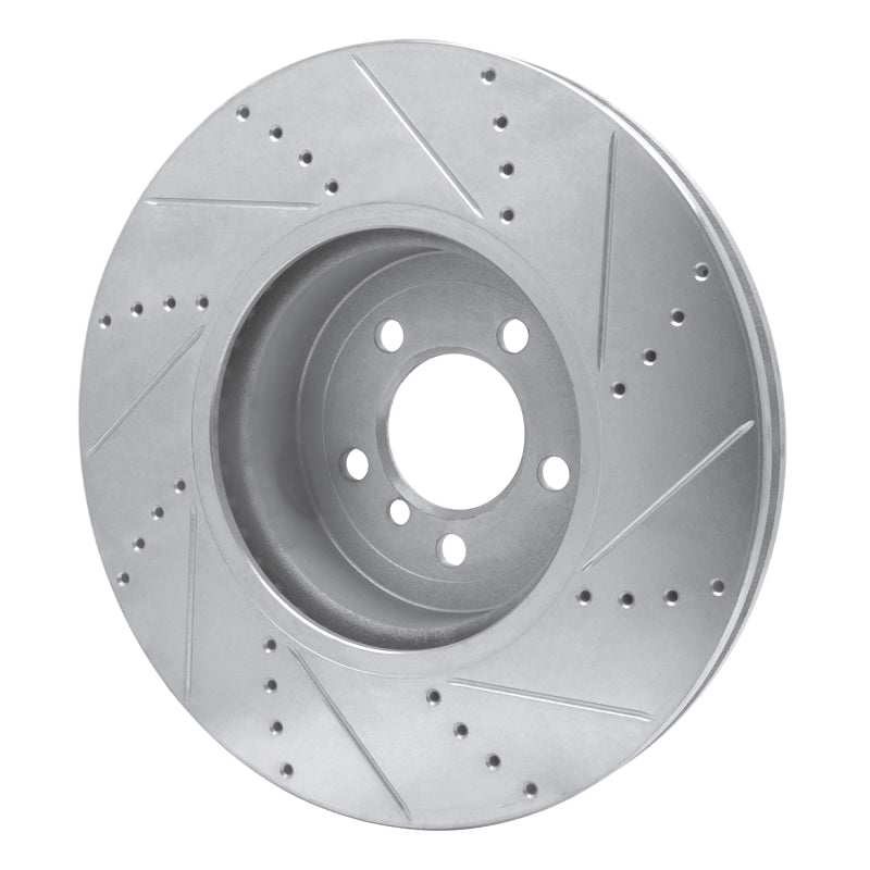 R1 13-20 BMW 340I Front Left Drilled & Slotted Silver Brake Rotor