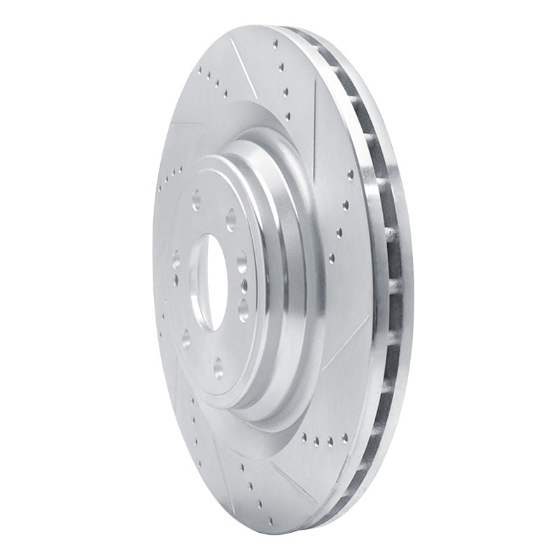 DFC 14-20 Cadillac Escalade Front Right Drilled & Slotted Silver Brake Rotor