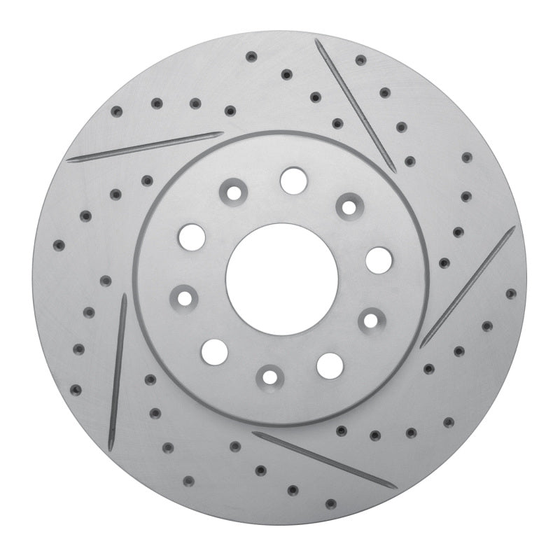 R1 14-20 Cadillac Cts Front Right Drilled & Slotted Geo-Carbon Rotor