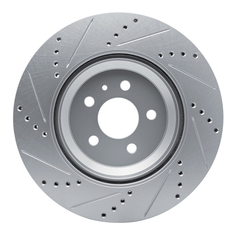 DFC 17-25 Tesla Model 3 Rear Right Drilled & Slotted Silver Brake Rotor