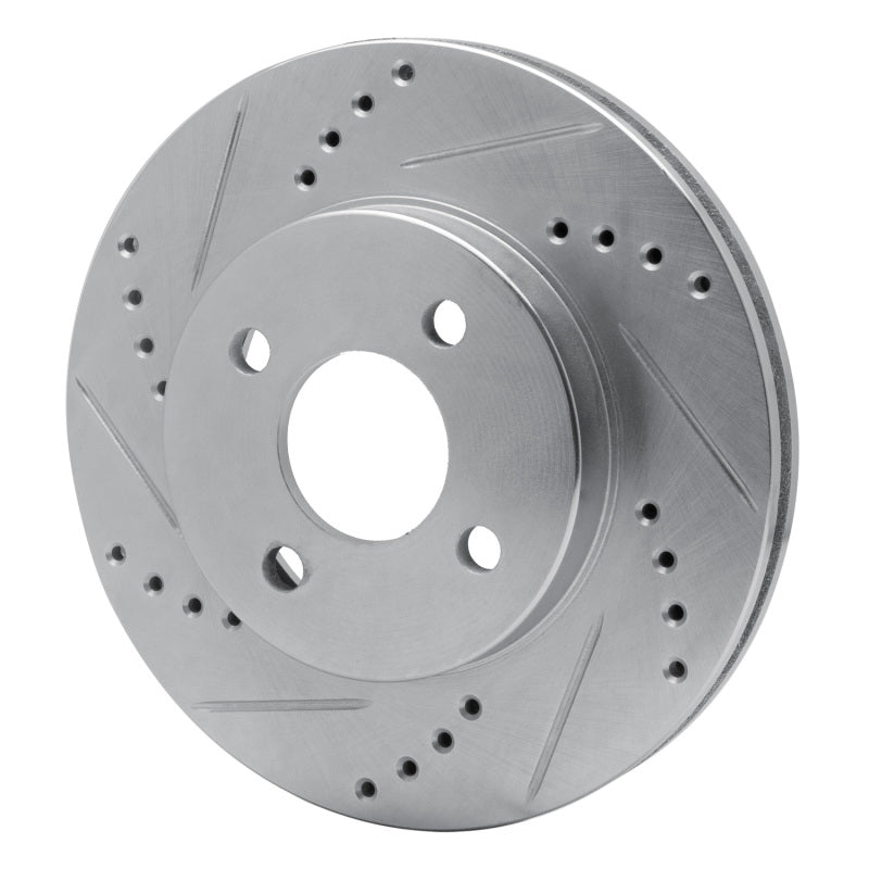 R1 03-10 Chevrolet Cobalt Front Left Drilled & Slotted Silver Brake Rotor