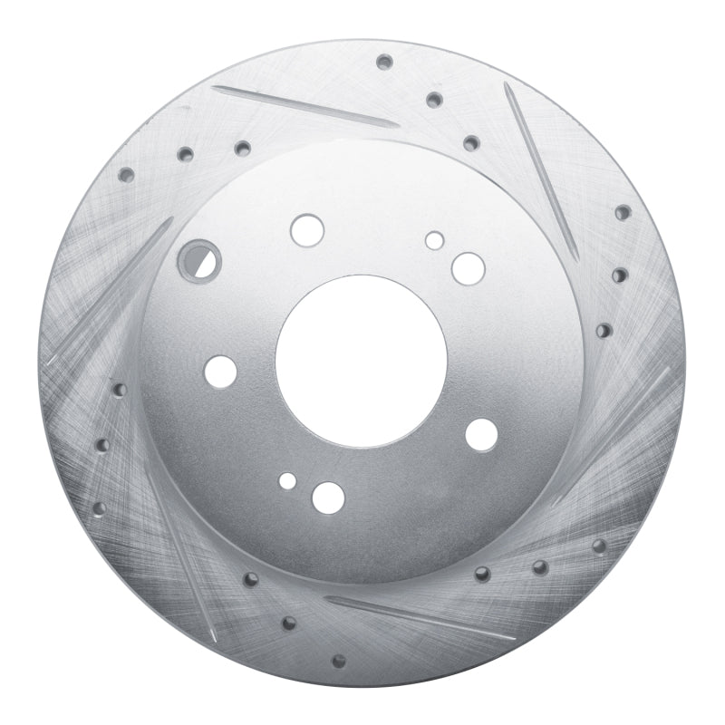 DFC 06-12 Mitsubishi Eclipse Rear Right Drilled & Slotted Silver Brake Rotor