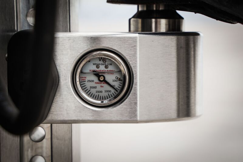 Weigh Safe 10in Drop Hitch w/Built-in Scale & 2in Shank (10K/12.5K GTWR) w/WS05 - Aluminum