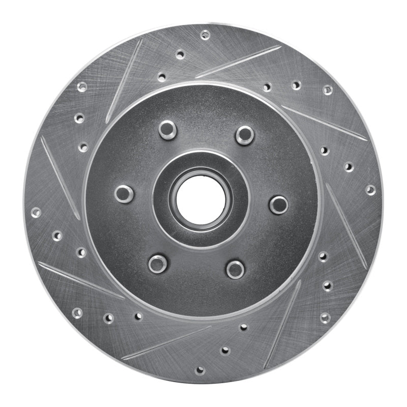 R1 93-96 Dodge DAKOTA RWD Front Left Drilled & Slotted Silver Brake Rotor