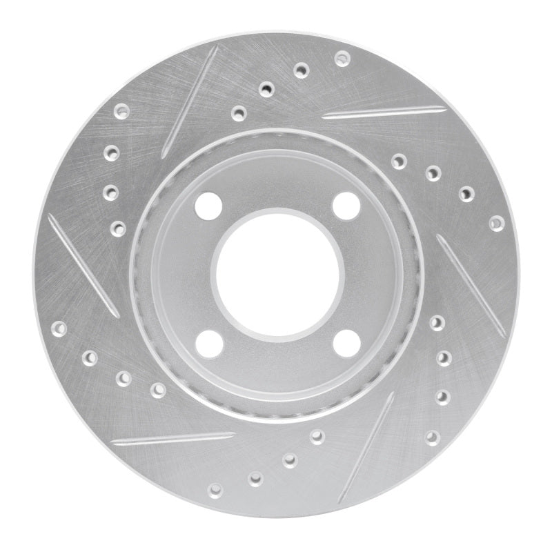 DFC 78-92 Audi 80 Front Right Drilled & Slotted Silver Brake Rotor
