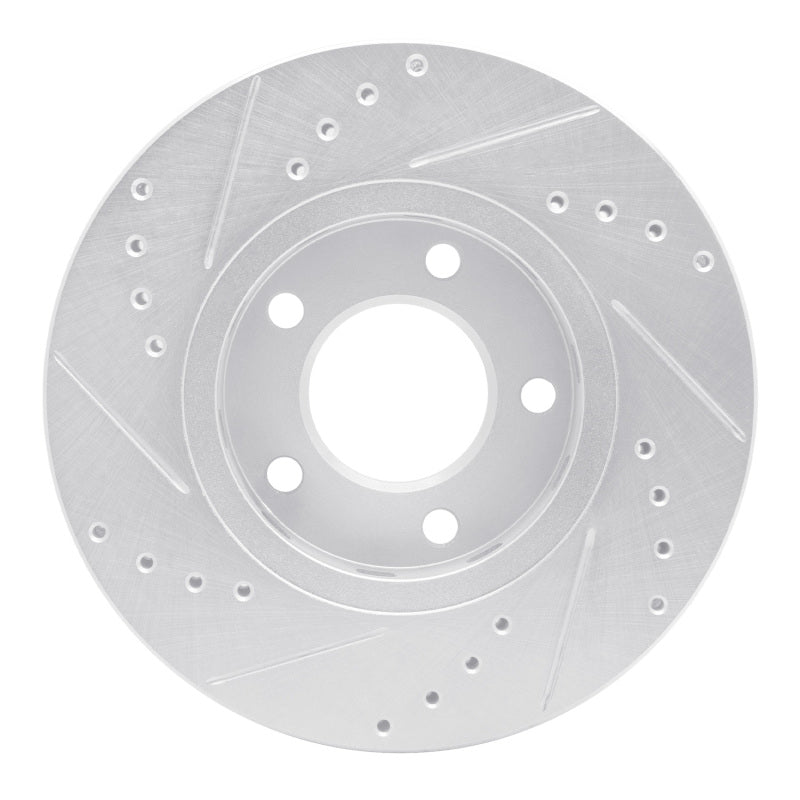 DFC 01-07 Chrysler Town & Country Front Right Drilled & Slotted Silver Brake Rotor