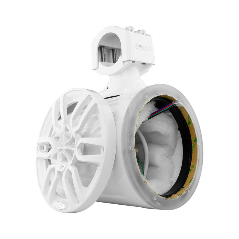 DS18 Marine And Psports Towers Speakers Not Included 6.5in RGB LED Lights White