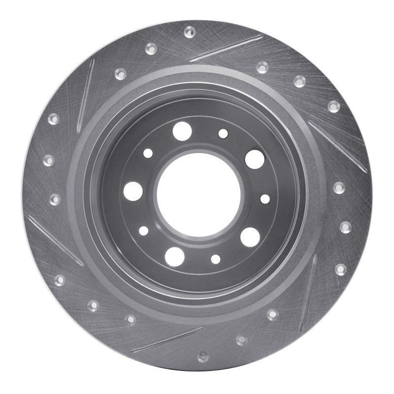 DFC 97-98 Volvo V90/S90 Rear Right Drilled & Slotted Silver Brake Rotor