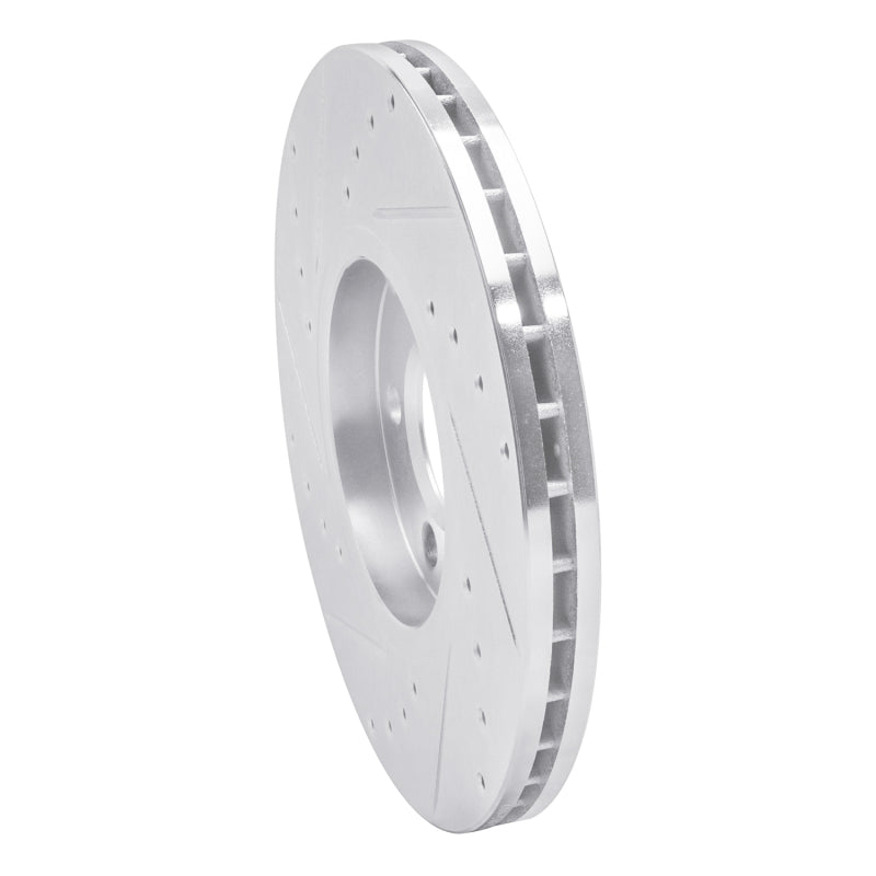 R1 96-98 Volkswagen Passat (USA/Canada) Front Right Drilled & Slotted Silver Brake Rotor