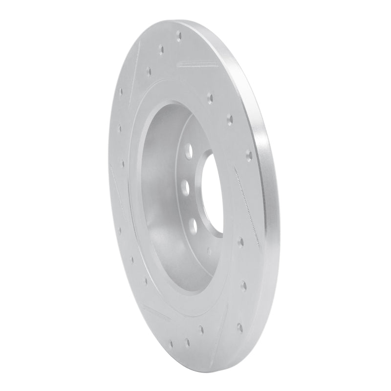 R1 03-11 Cadillac BLS (Mexico) Rear Right Drilled & Slotted Silver Brake Rotor