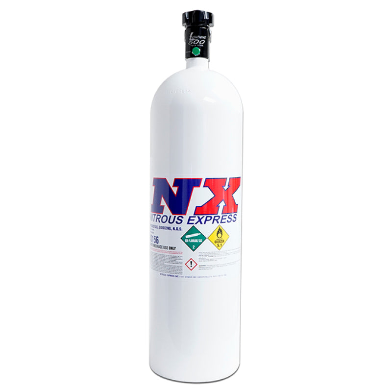 Nitrous Express 15lb Bottle w/Lightning 500 Valve (6.89 Dia x 26.69 Tall)