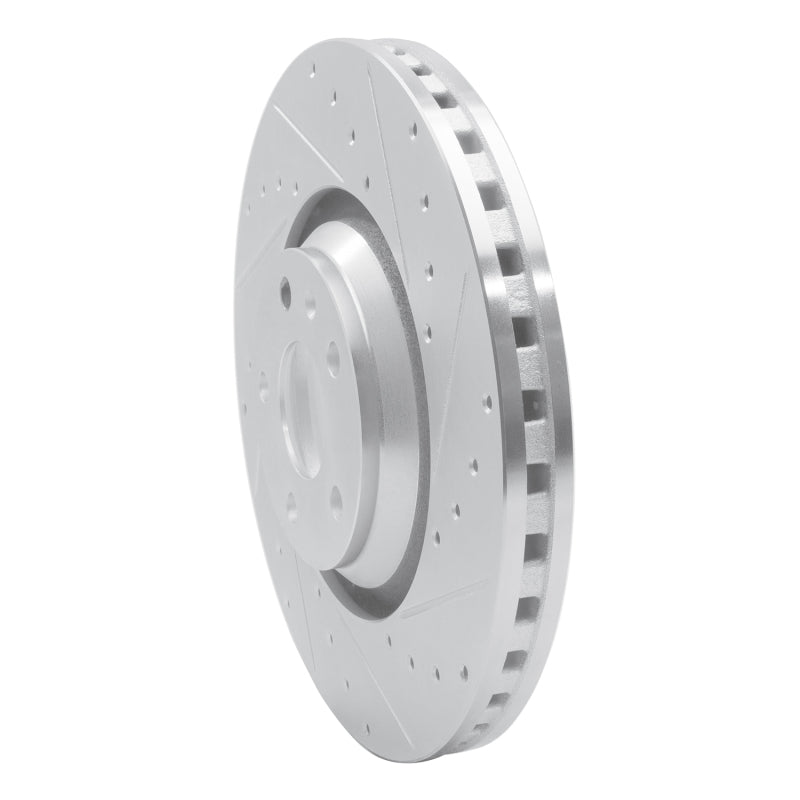 DFC 08-11 Audi TTS Quattro Front Right Drilled & Slotted Silver Brake Rotor