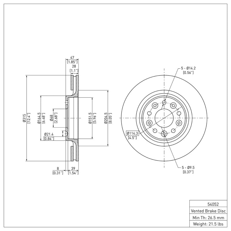 DFC 05-09 Ford Five Hundred Front Brake Rotor