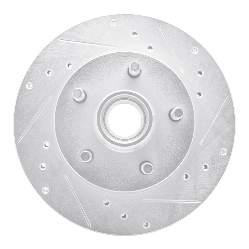 R1 95-97 Ford Ranger (USA/Canada) Front Right Drilled & Slotted Silver Brake Rotor
