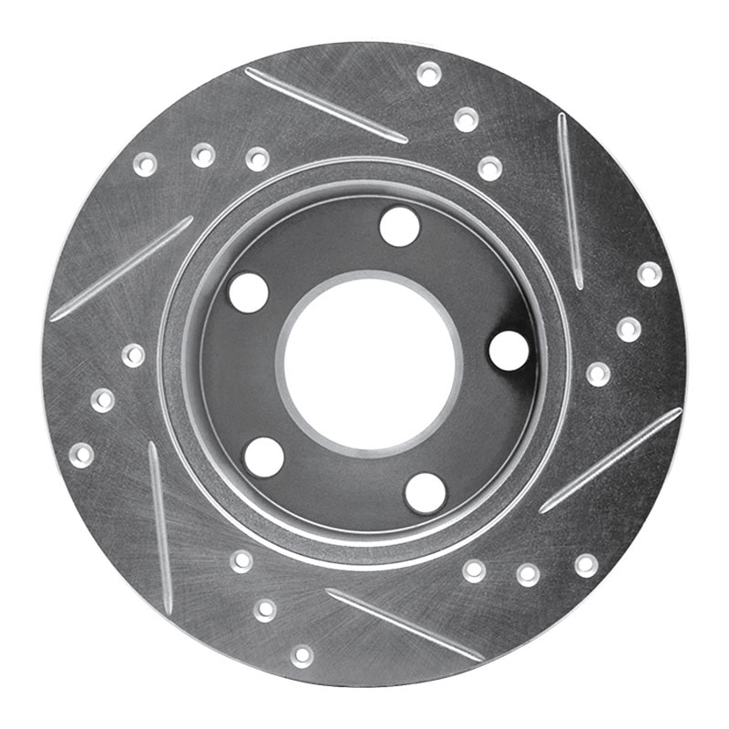 DFC 80-91 Audi 5000S Rear Left Drilled & Slotted Silver Brake Rotor
