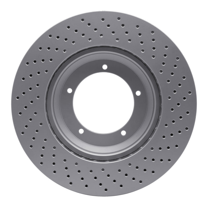 R1 82-89 Porsche 911 Left Front Drilled GeoSPEC Coated Rotor