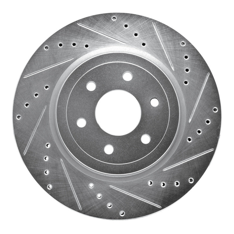 DFC 08-11 Nissan Pathfinder Front Right Drilled & Slotted Silver Brake Rotor