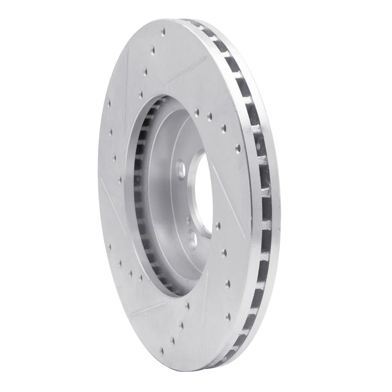 DFC 93-07 Ford Taurus (Excl SHO) Front Right Drilled & Slotted Silver Brake Rotor