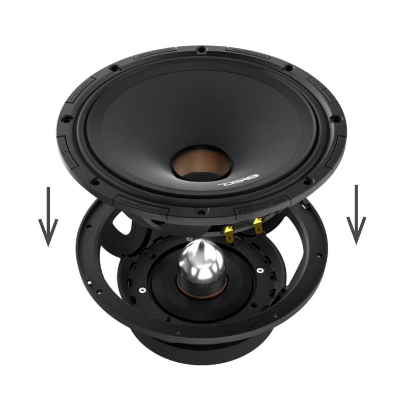 DS18 PROJECT360 8in Mid-High 100.2 dB Bullet Loudspeaker 300W RMS 8-Ohm Rotating Recone Design