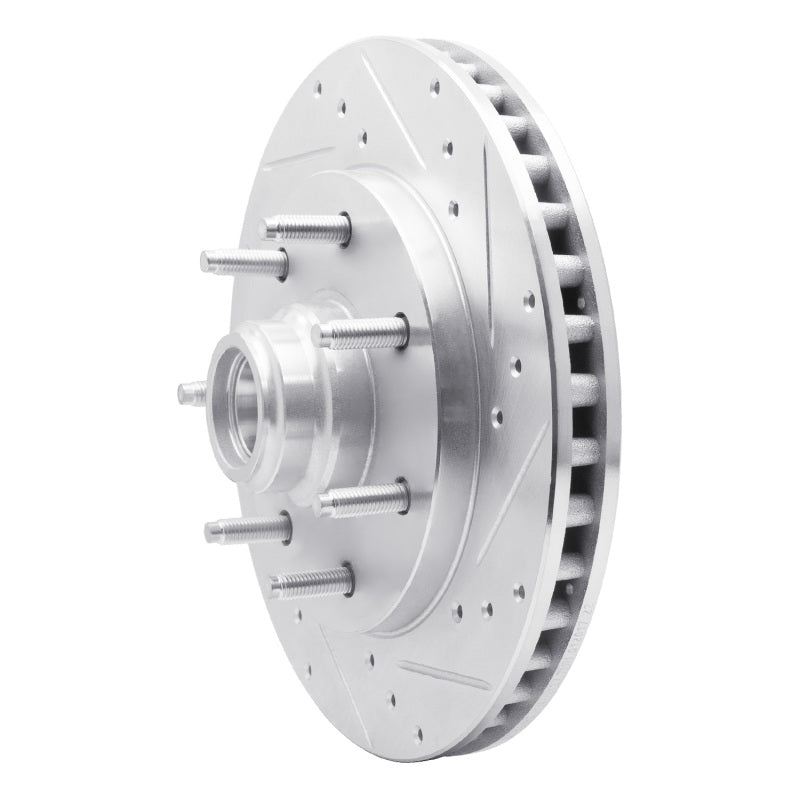 DFC 97-02 Ford F-150 RWD Front Right Drilled & Slotted Silver Brake Rotor