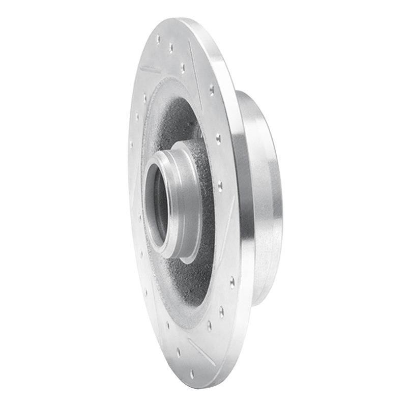 R1 88-92 Ford Probe Rear Left Drilled & Slotted Silver Brake Rotor