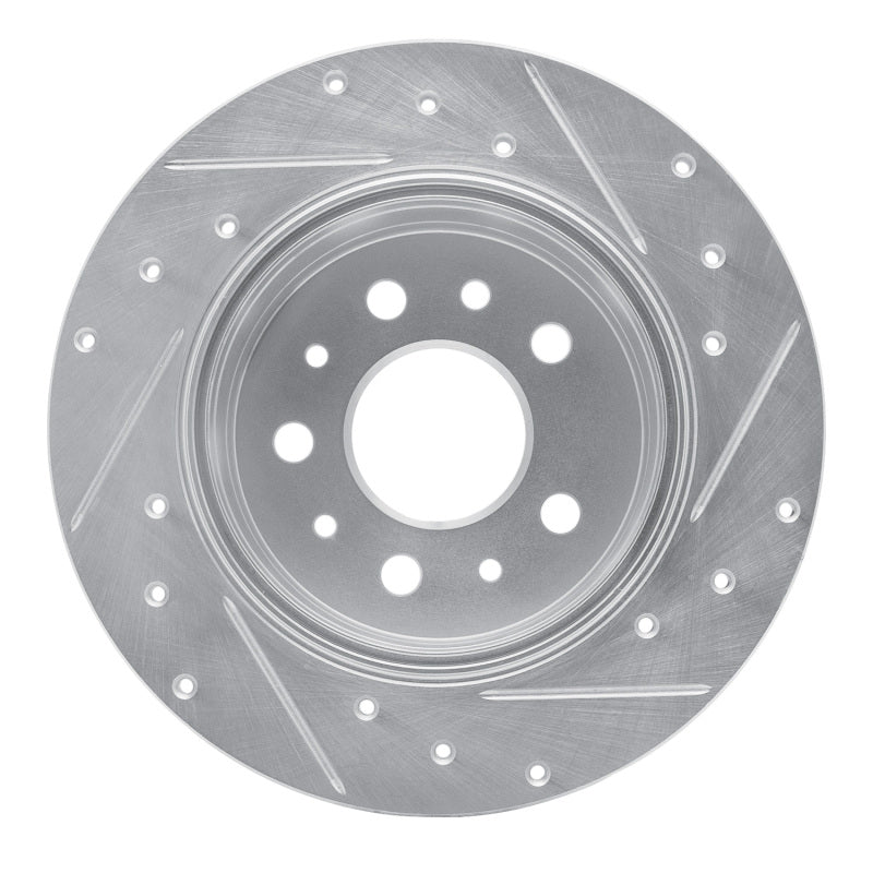 R1 61-91 Mercedes-Benz 230 Rear Left Drilled & Slotted Silver Brake Rotor