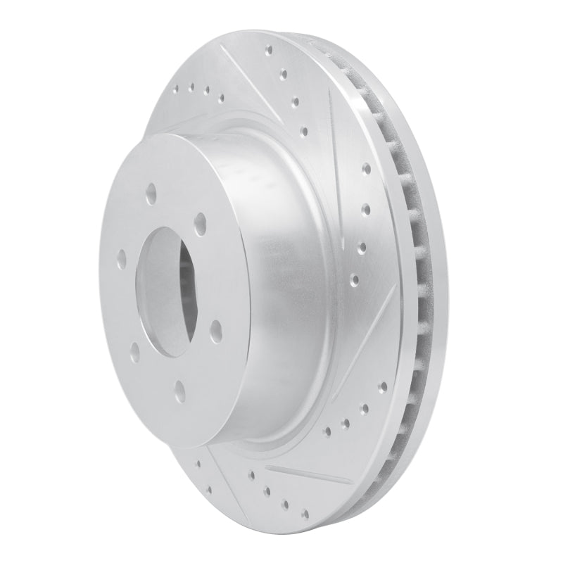 DFC 16-24 Nissan Titan XD Front Right Drilled & Slotted Silver Brake Rotor