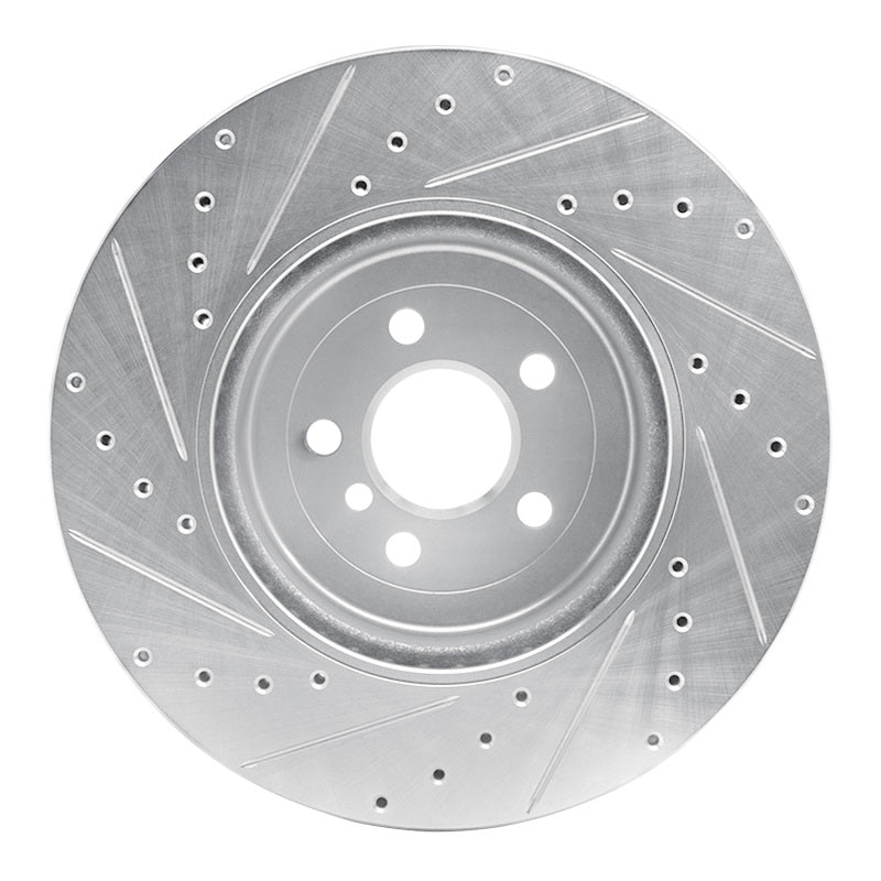 R1 17-25 BMW 430I xDrive Front Right Drilled & Slotted Silver Brake Rotor