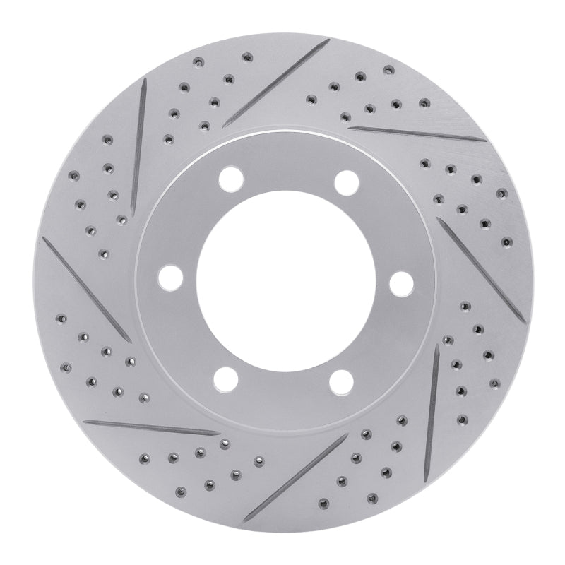 R1 00-07 Toyota Sequoia Front Left Drilled & Slotted Geo-Carbon Rotor