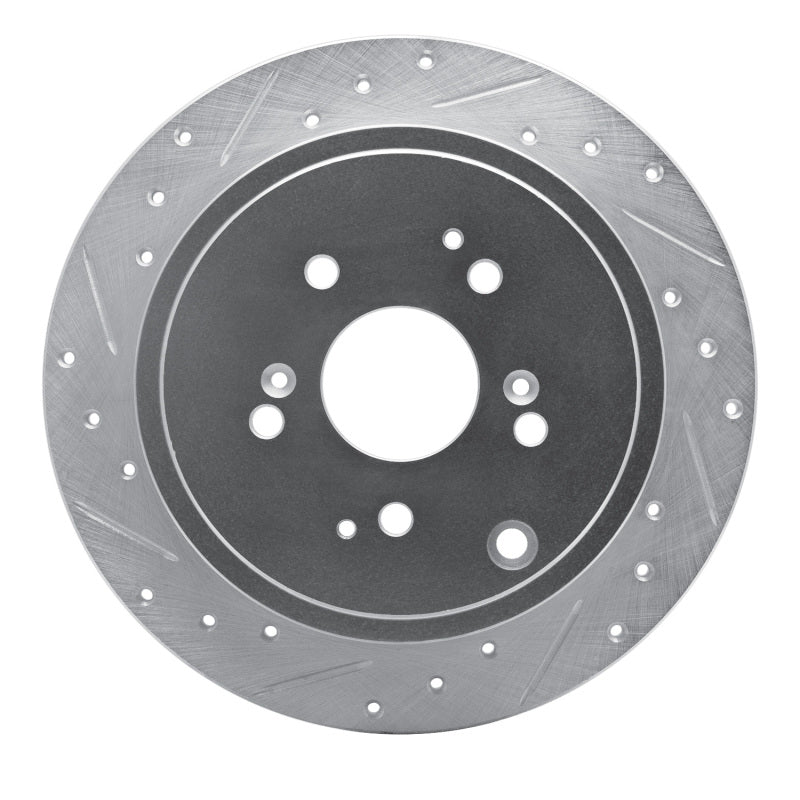 DFC 01-08 Acura MDX Rear Left Drilled & Slotted Silver Brake Rotor