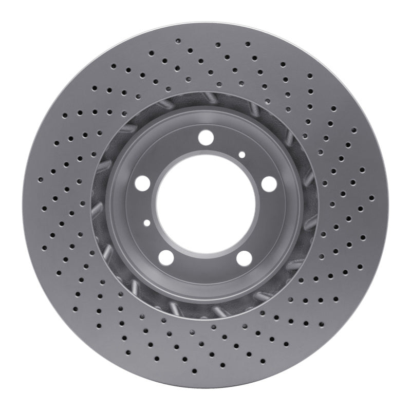 R1 99-23 Porsche 911 Left Front Drilled GeoSPEC Coated Rotor