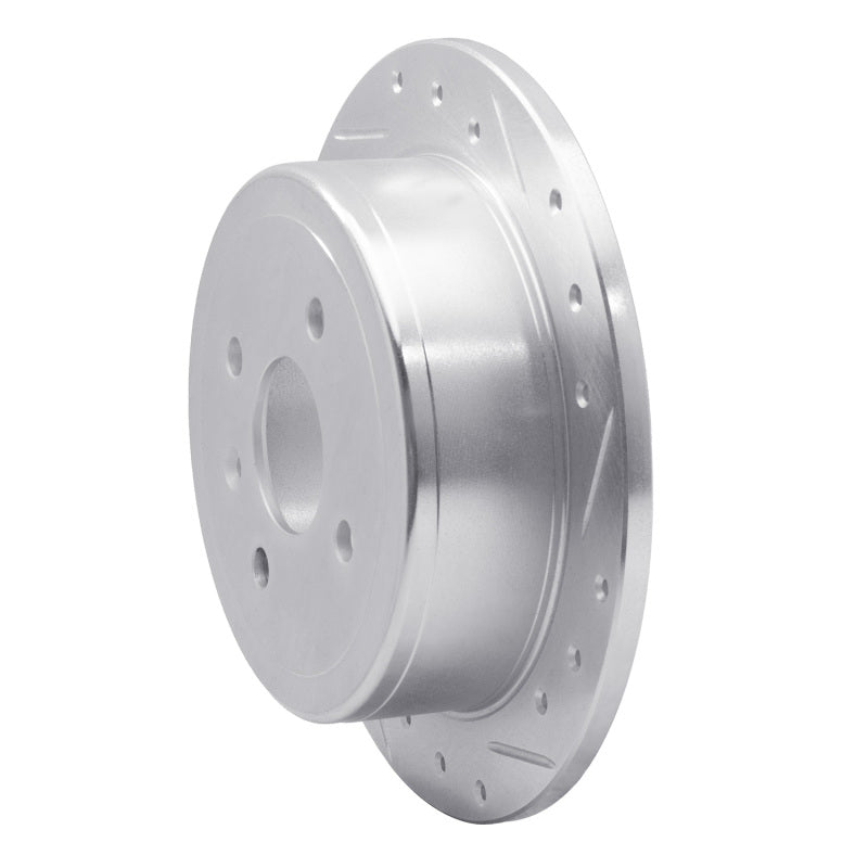 R1 99-02 Daewoo Nubira Rear Right Drilled & Slotted Silver Brake Rotor