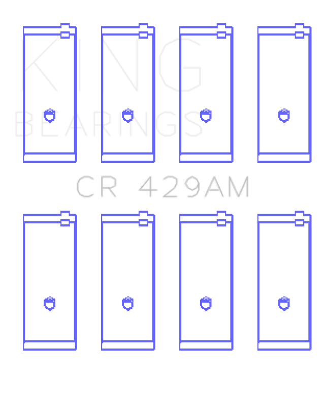 King Engine Bearings Toyota 2A/3A/4A (Size +0.25) Rod Bearing - Set of 4 Pairs