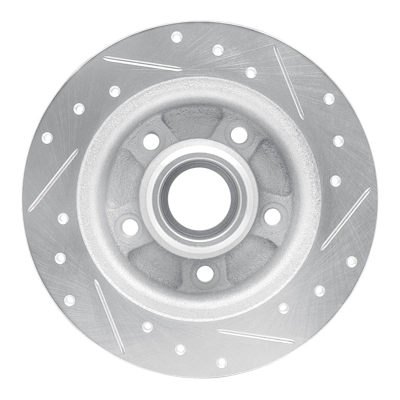 DFC 88-92 Ford Probe Rear Left Drilled & Slotted Silver Brake Rotor