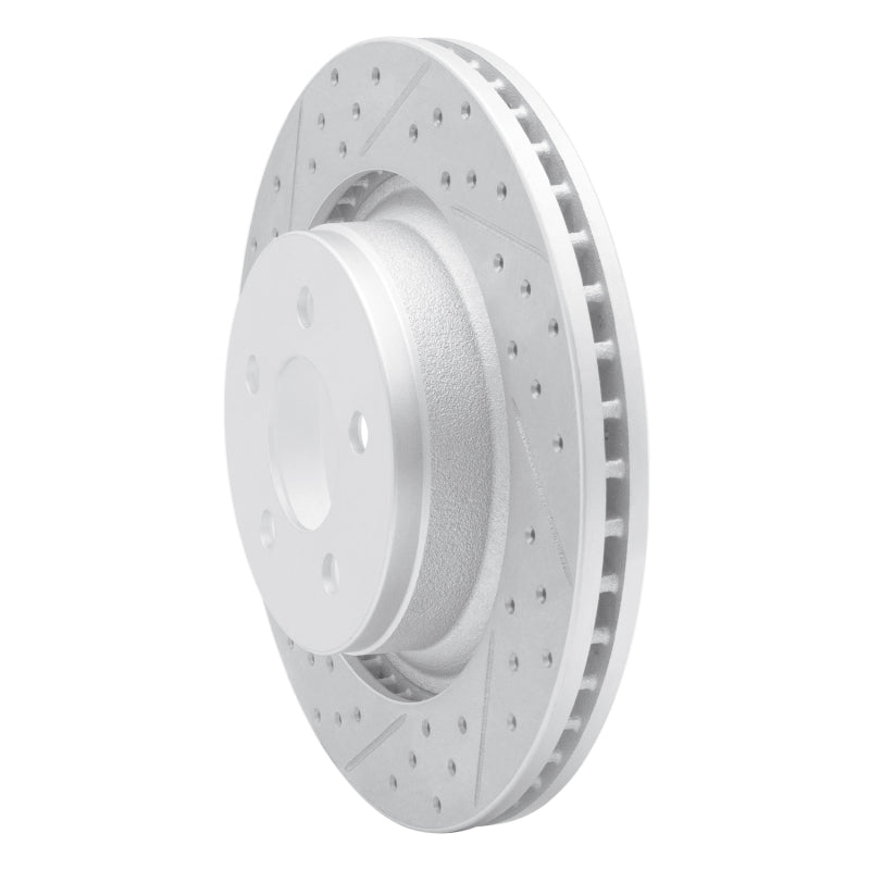 R1 11-12 Jeep Liberty Front Left Drilled & Slotted Geo-Carbon Rotor
